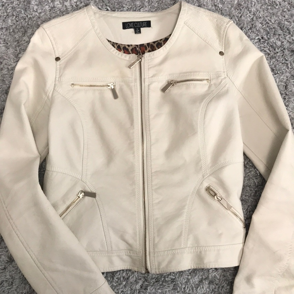 LOVE CULTURE TAN LEATHER JACKET